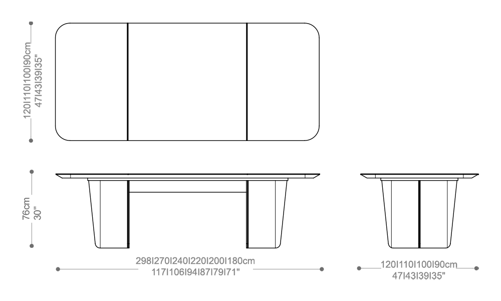 Image of the complete dimensions of the product